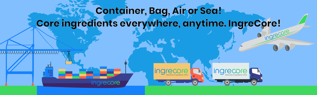 Container, Bag, Air or Sea! Core ingredients everywhere, anytime. IngreCore!